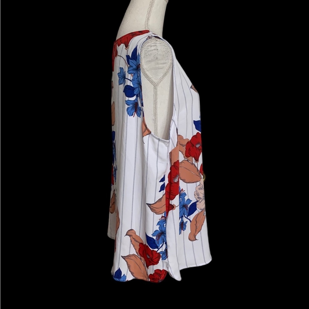 NWT LIZ CLAIBORNE CAREER SLEEVELESS FLORAL PRINT TOP 2X PLUS - Picture 8 of 10